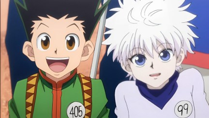 Gon and Killua smiling in Hunter x Hunter