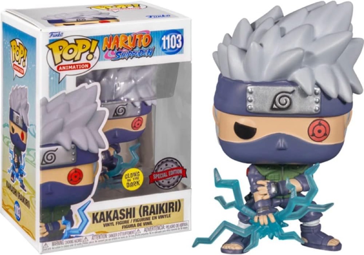 A Funko Pop of Kakashi sensei from "Naruto"