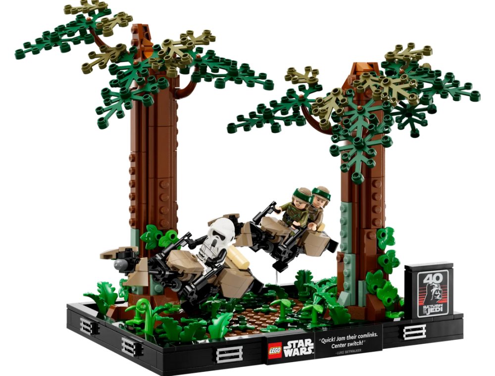 Lego Star Wars Endor Speeder Chase Diorama