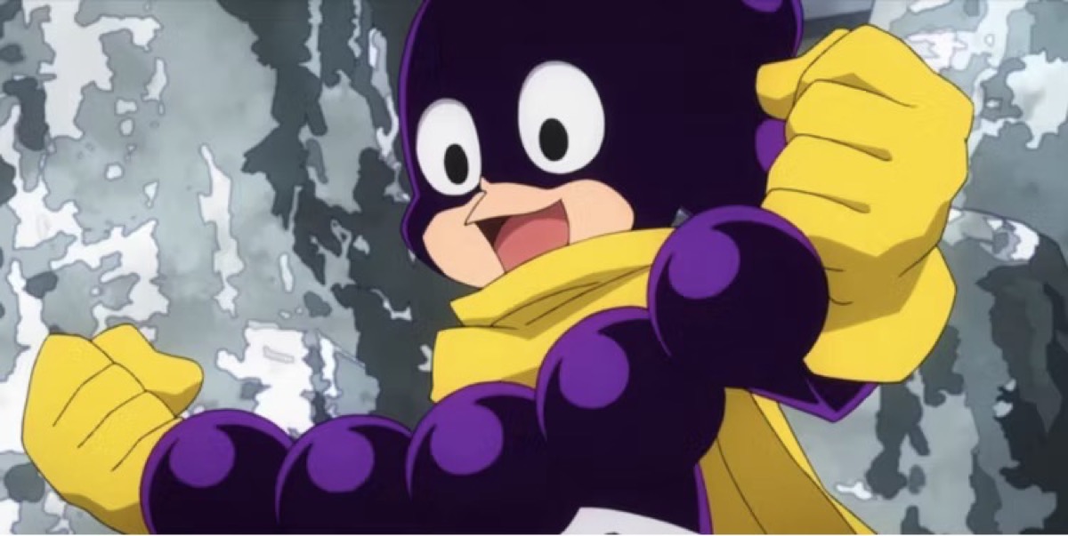 Mineta smiles like a creep in "My Hero Academia" 