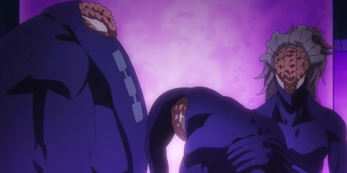 A group of Nomu monsters stand together in "Ny Hero Academia" 