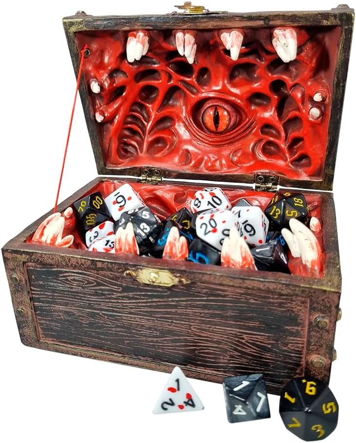 Mimic Chest with dice