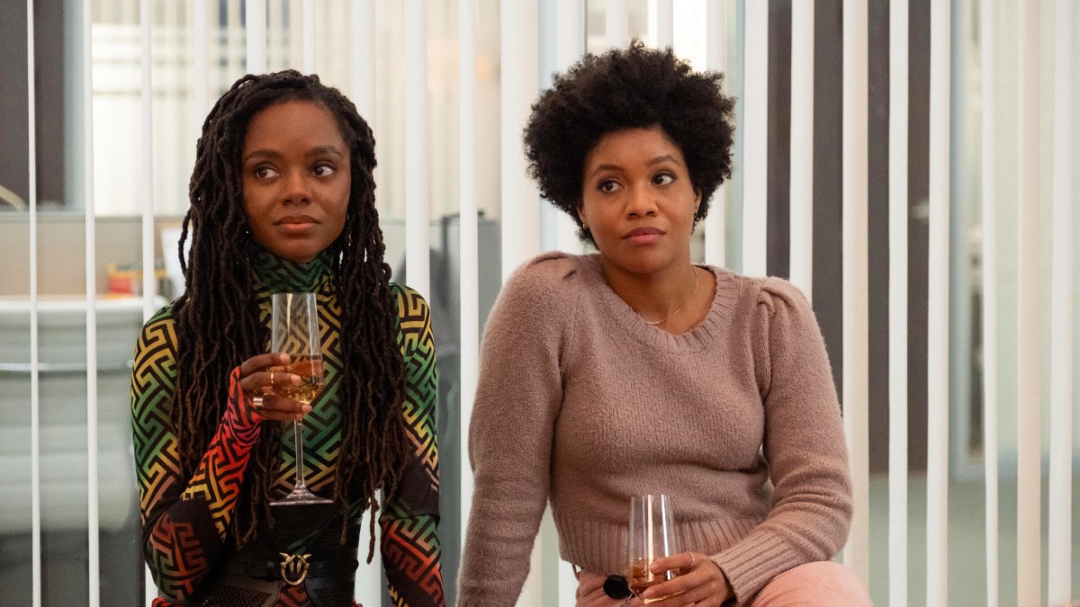 Sinclair Daniel as Nella and Ashleigh Murray as Hazel in The Other Black Girl