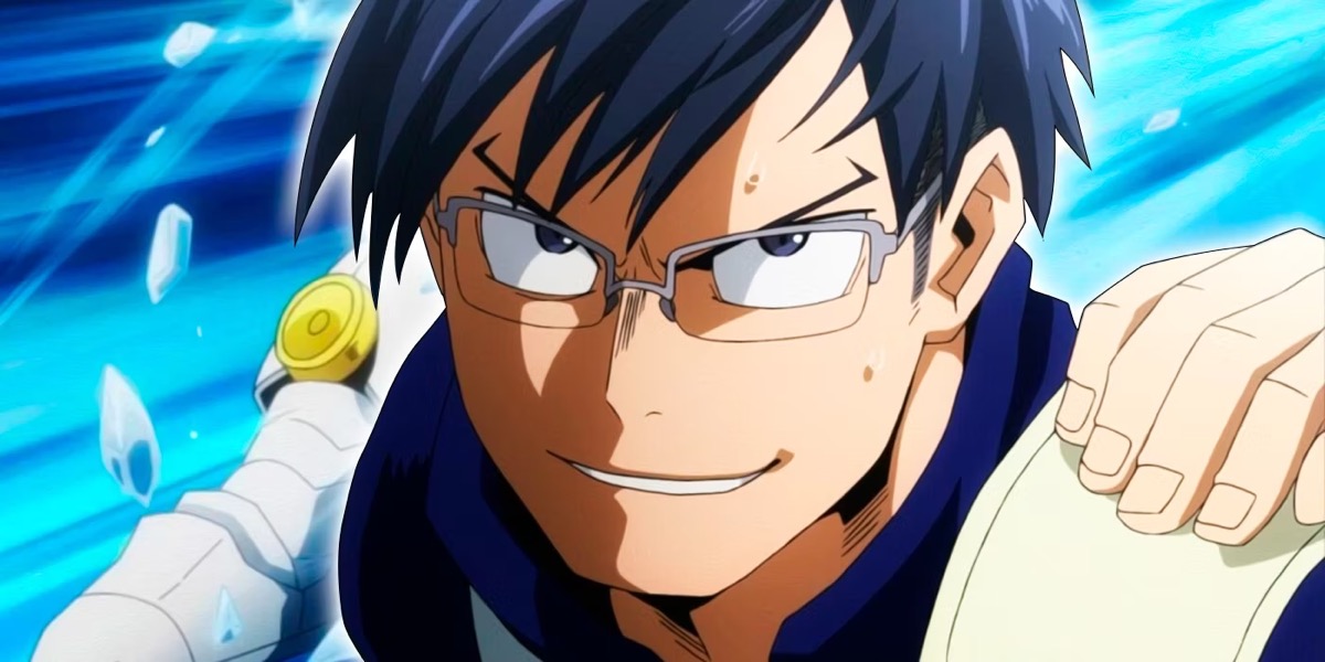 Tenya Iida smirks and glares in "My Hero Academia" 