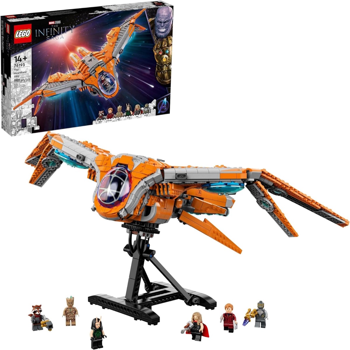 A LEGO version of the Guardians of the Galaxy's spaceship 