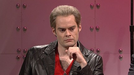 Bill Hader as Lindsey Buckingham on SNL looking confused