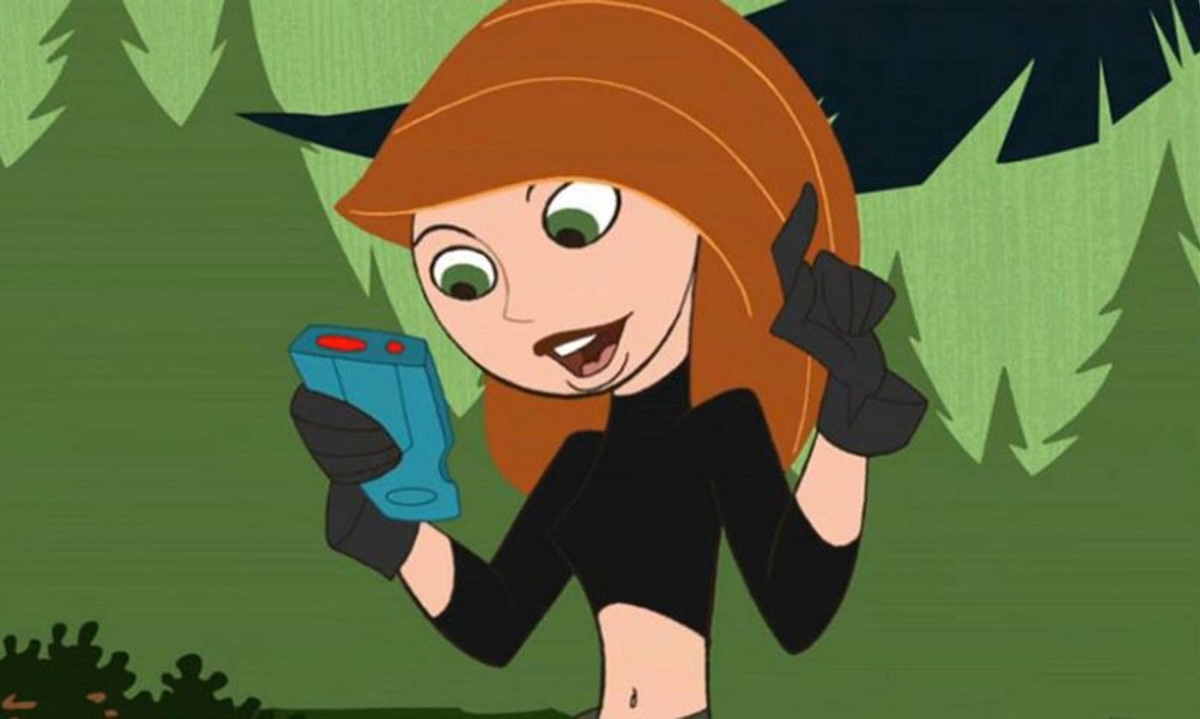 kim possible looking at her phone