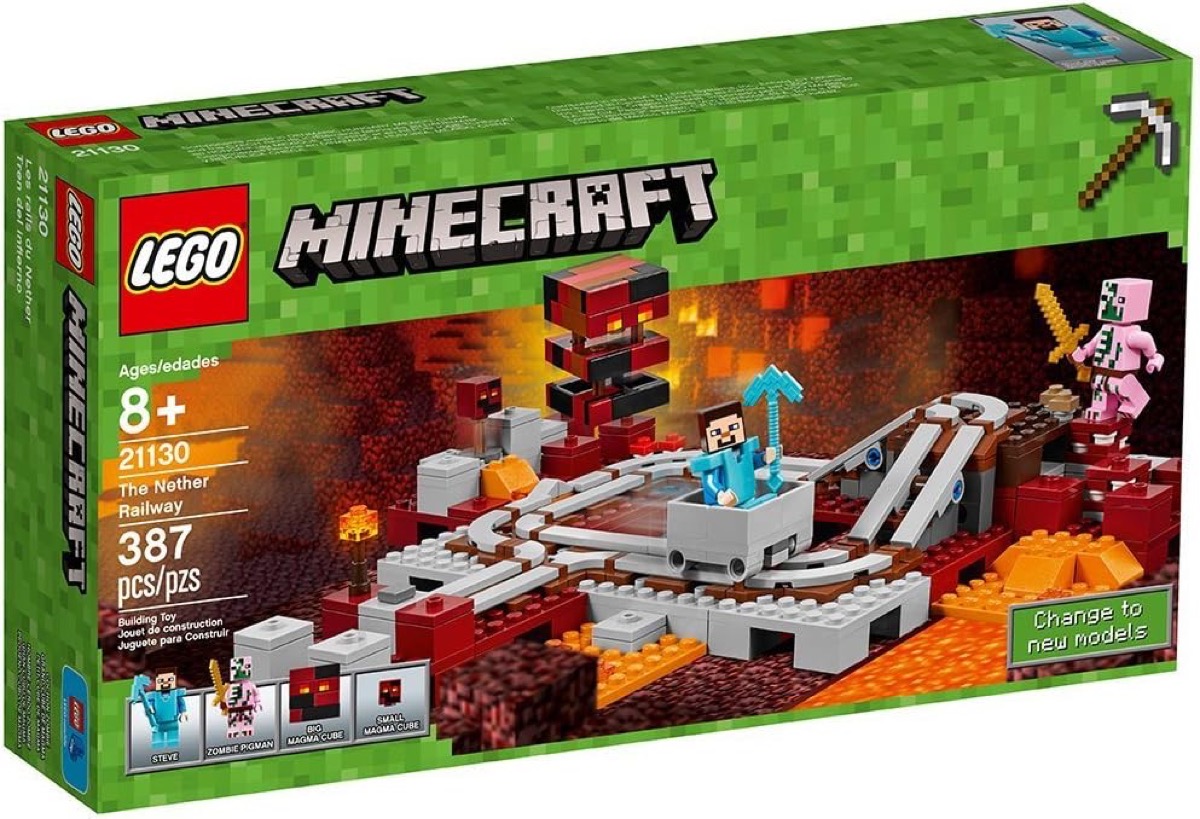 The Nether Railway LEGO set from Minecraft 