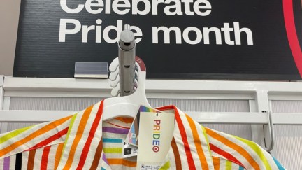 Pride Month merch at a Target store.