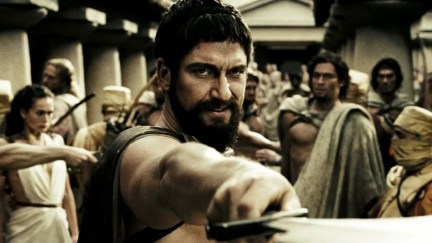 Gerard Butler in a still from '300'