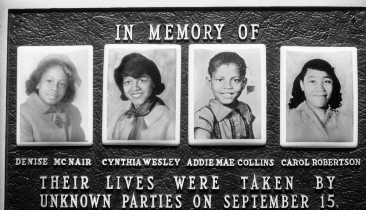 A memorial photo showing four young girls in "4 Little Girls"