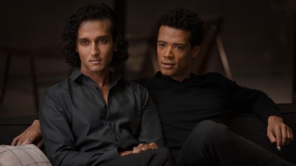 Armand (Assad Zaman) and Louis (Jacob Anderson) sit together in 'Interview With the Vampire' season 2