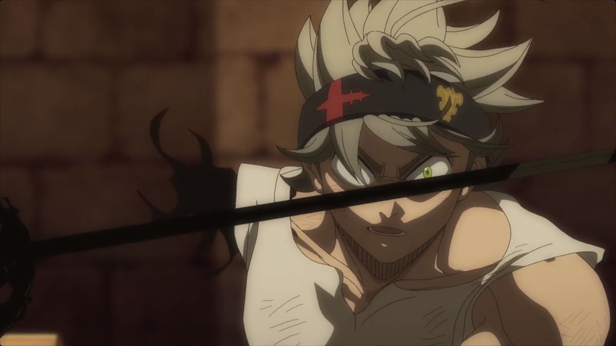 Asta fighting Liebe from the last episode of Black Clover Season 4