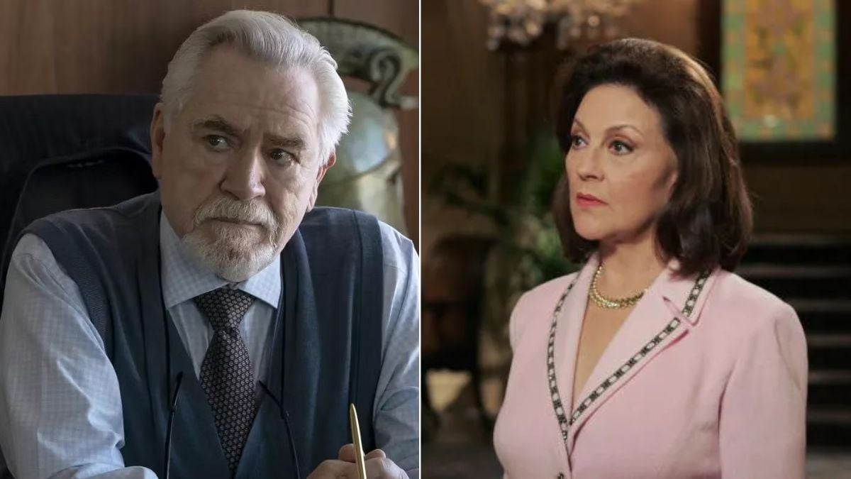 Brian Cox as Logan Roy in Succession and Kelly Bishop as Emily from Gilmore Girls
