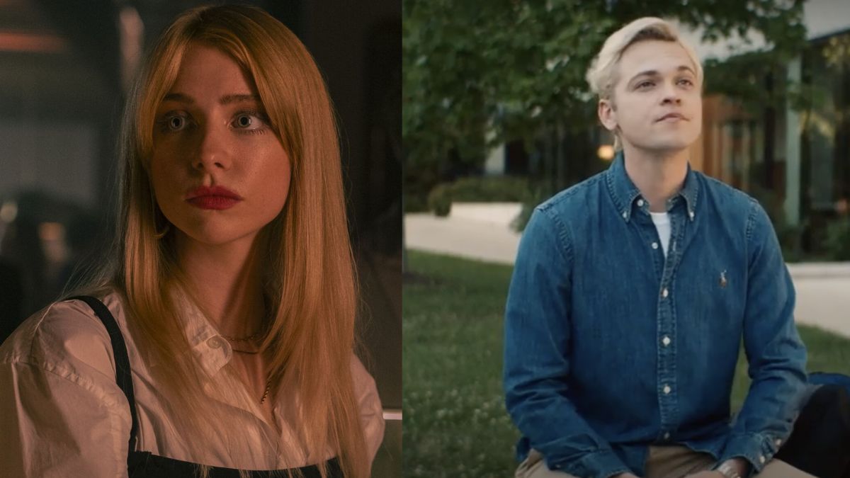 Split image. On the left, Maddie Phillips as Cate Dunlap in Gen V. On the right, Alexander Calvert as Rufus in Gen V. (Prime Video)