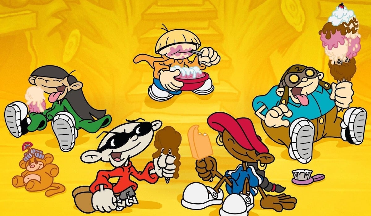 The kids from Codename: Kids Next Door eating ice cream in a promo image