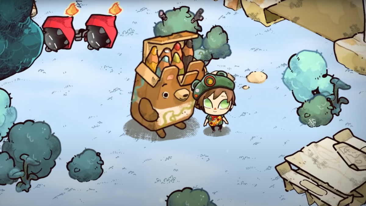 A screenshot from a teaser for the video game 'Cozy Grove: Camp Spirit.'