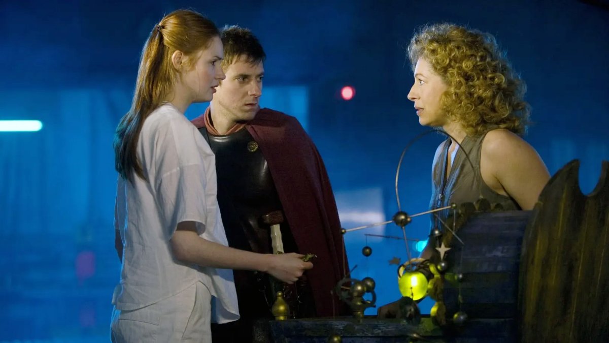 Amy (Karen Gillan), Rory (Arthur Darvill) and River (Alex Kingston) in Doctor Who