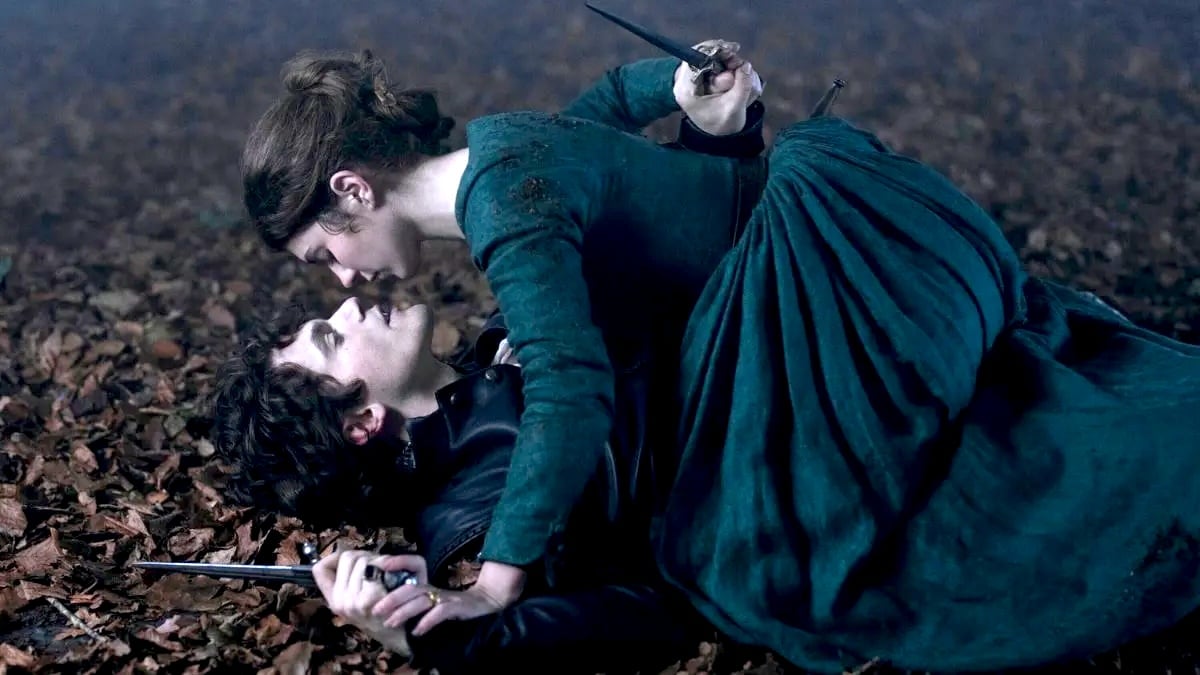 Emily Bader and Edward Bluemel in My Lady Jane.