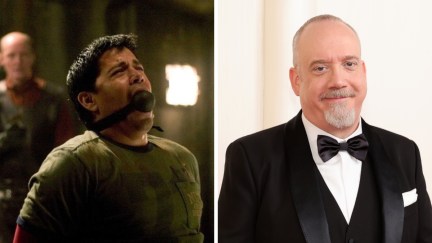 Left: Jay Hernandez in 'Hostel.' Right: Paul Giamatti.