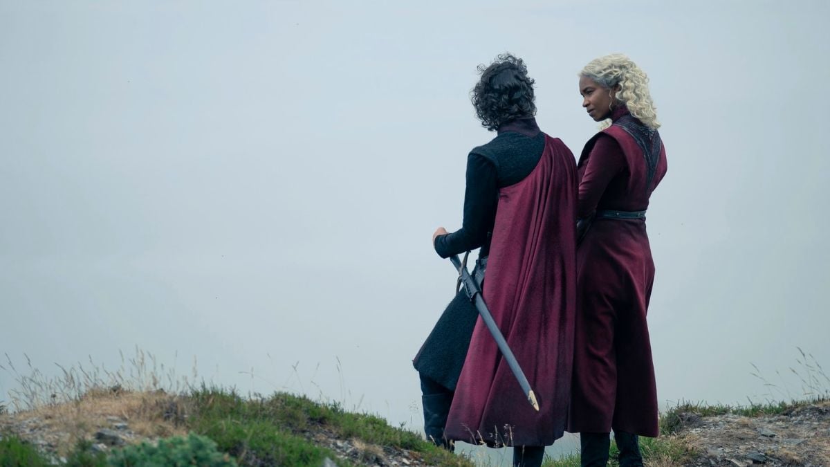 Harry Collett and Bethany Antonia as Prince Jacaerys Velaryon and Princess Baela Targaryen in season two of House of the Dragon