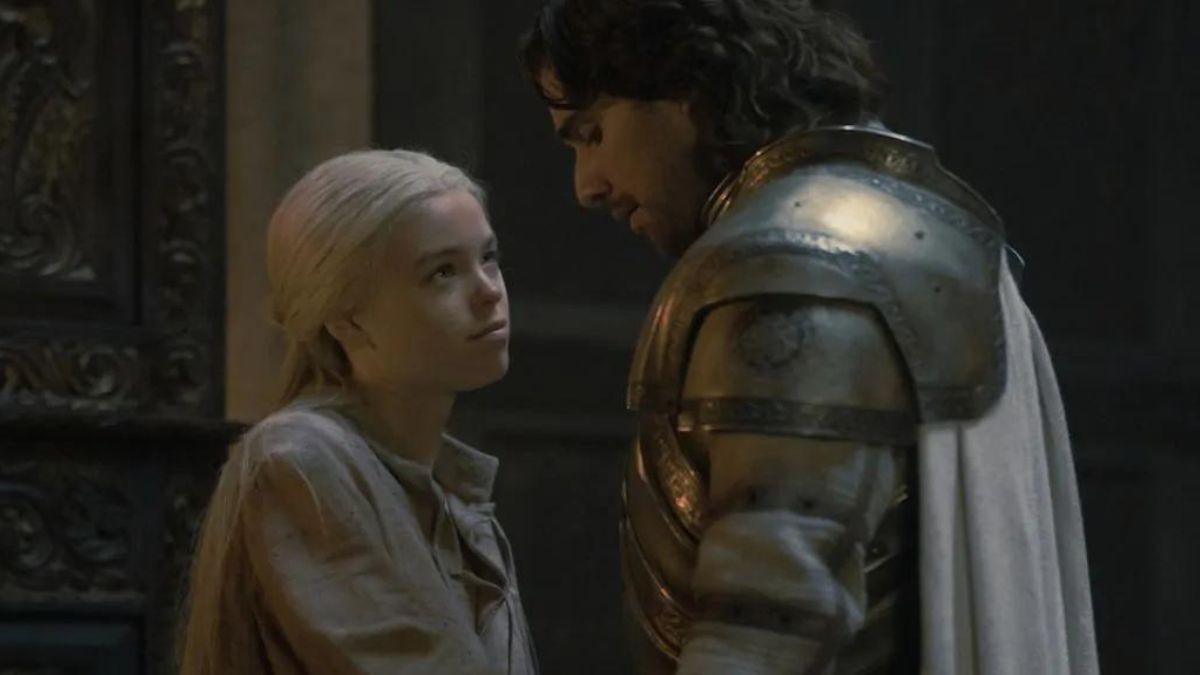 Milly Alcock and Fabien Frankel as a young Rhaenyra Targaryen and Criston Cole in the first season of House of the Dragon