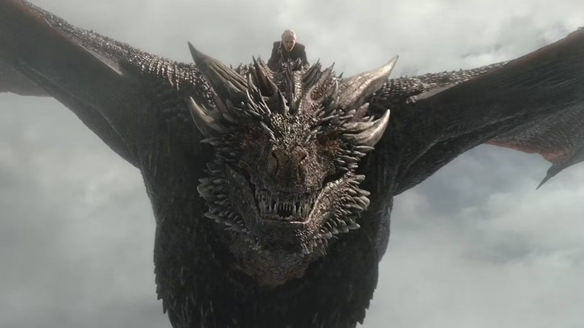 A Targaryen rides a giant dragon