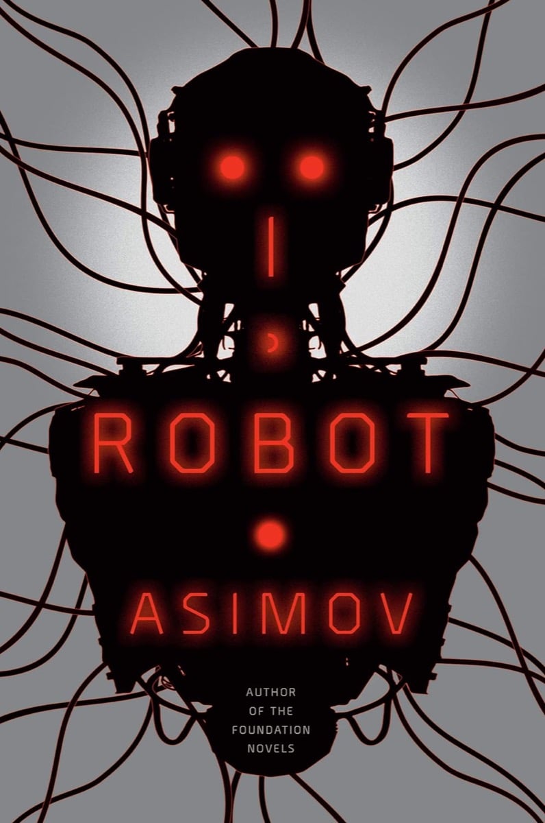 The cover of "I,Robot" featuring a robot torso