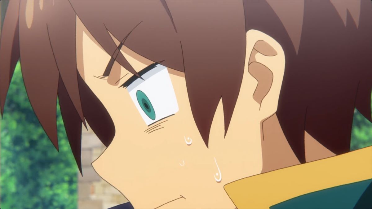 Kazuma feeling guilty after leaving Dust to a random nobleman.