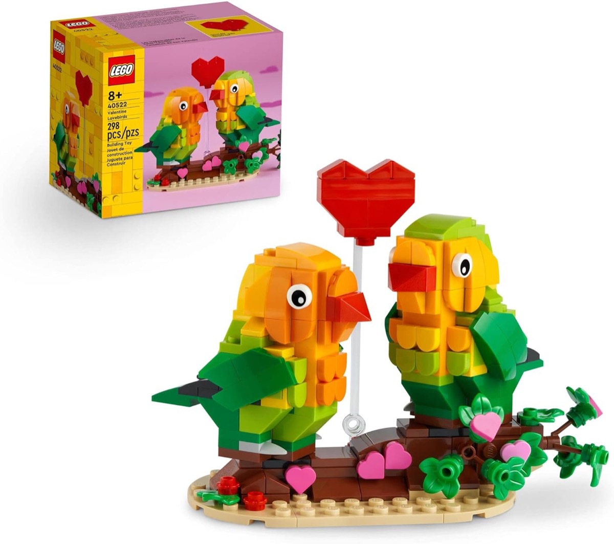 A set of two LEGO lovebirds