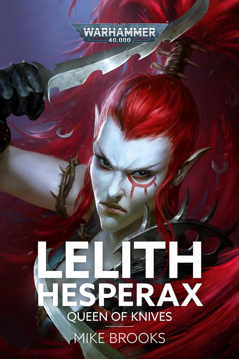 Lelith Hesperax wields a dagger on cover art for "Queen of Knives" 