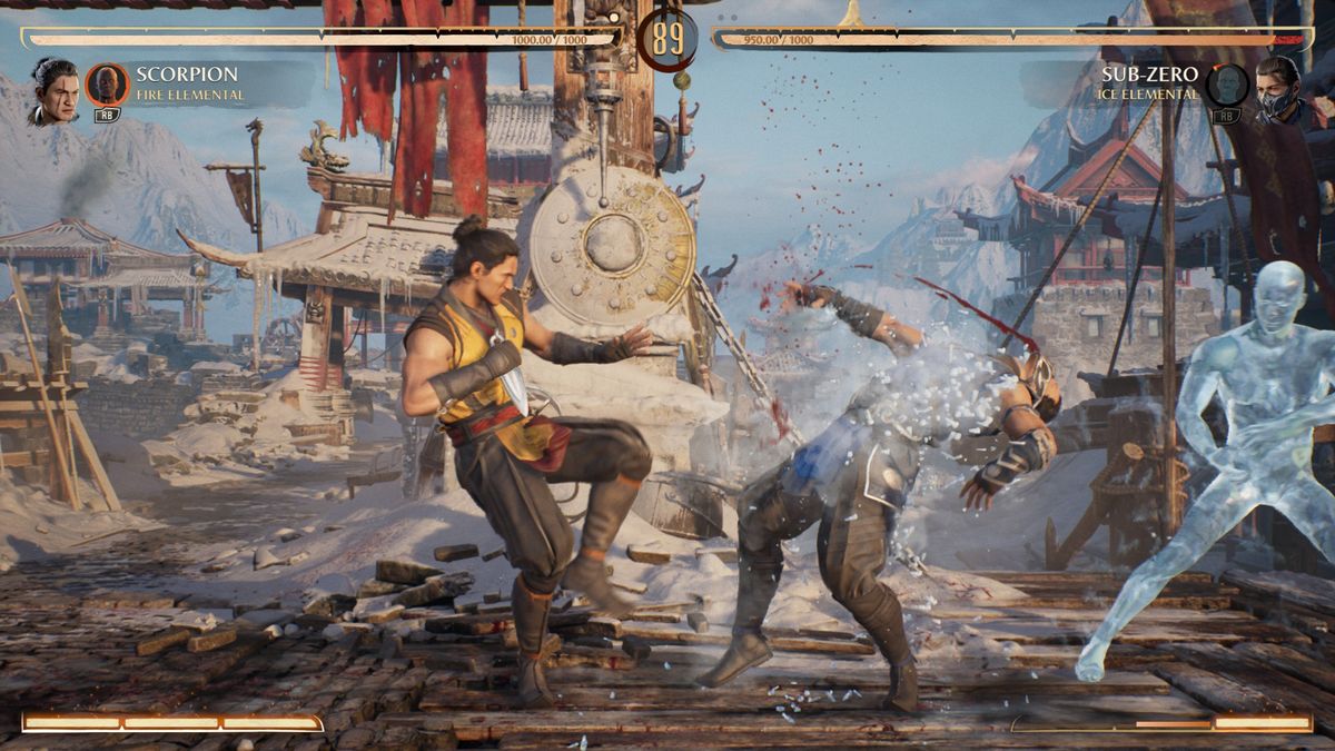 Two foes trade brutal blows in "Mortal Kombat 1" 