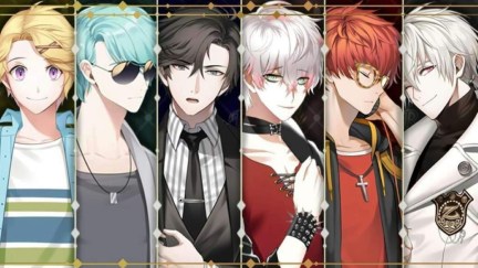 Yoosung, V, Jumin, Saeran, 707, and Zen from Mystic Messenger