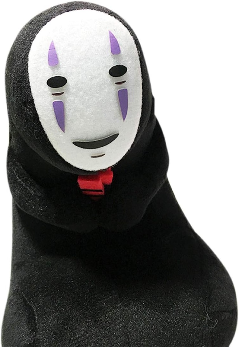 A plush of No Face from "Spirited Away" 