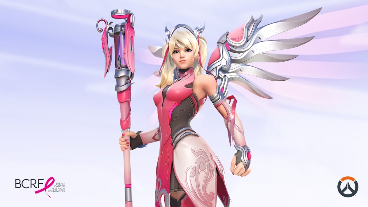 Pink Mercy skin from Overwatch 2