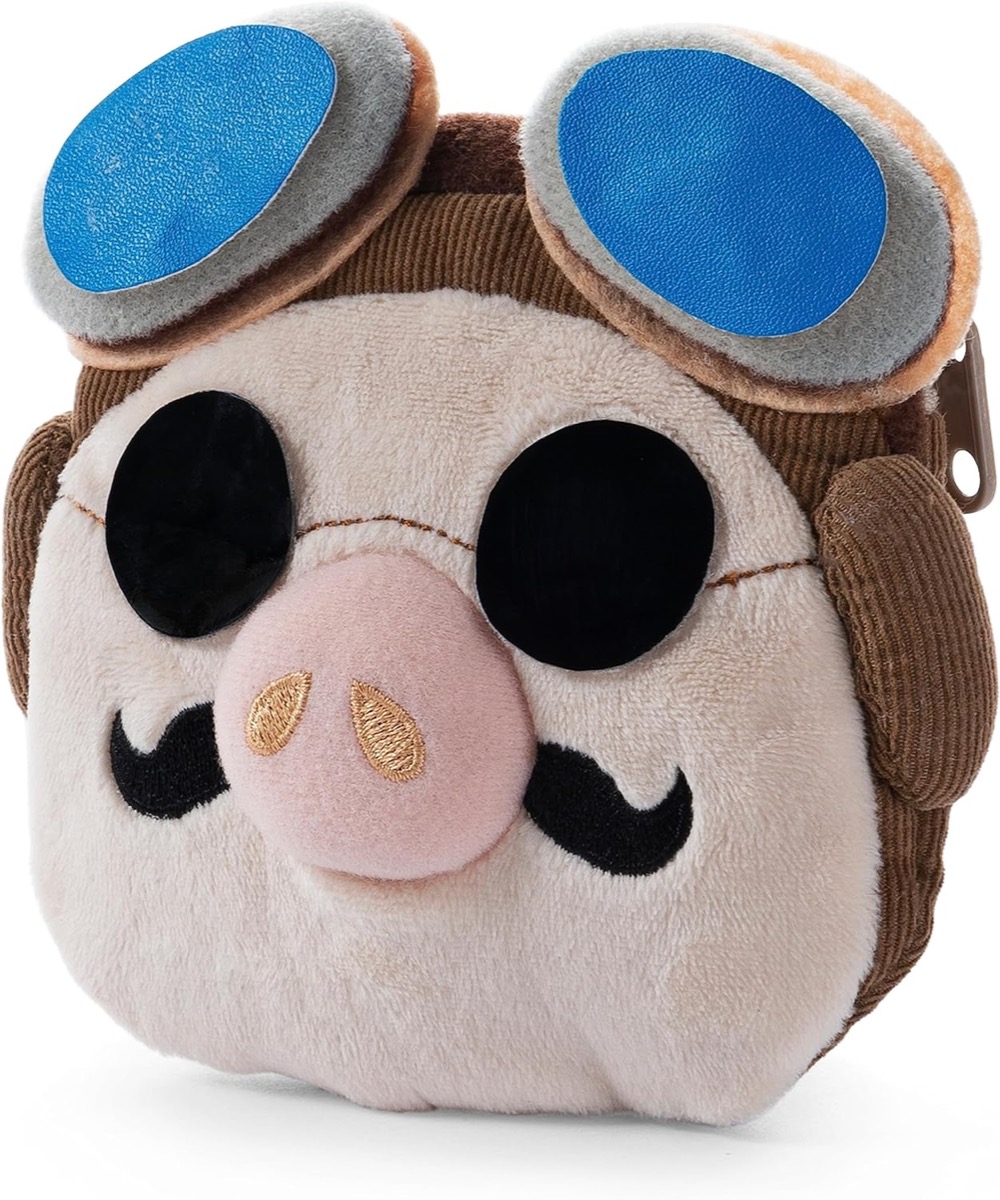 A coin purse with Porco Rosso's face on it