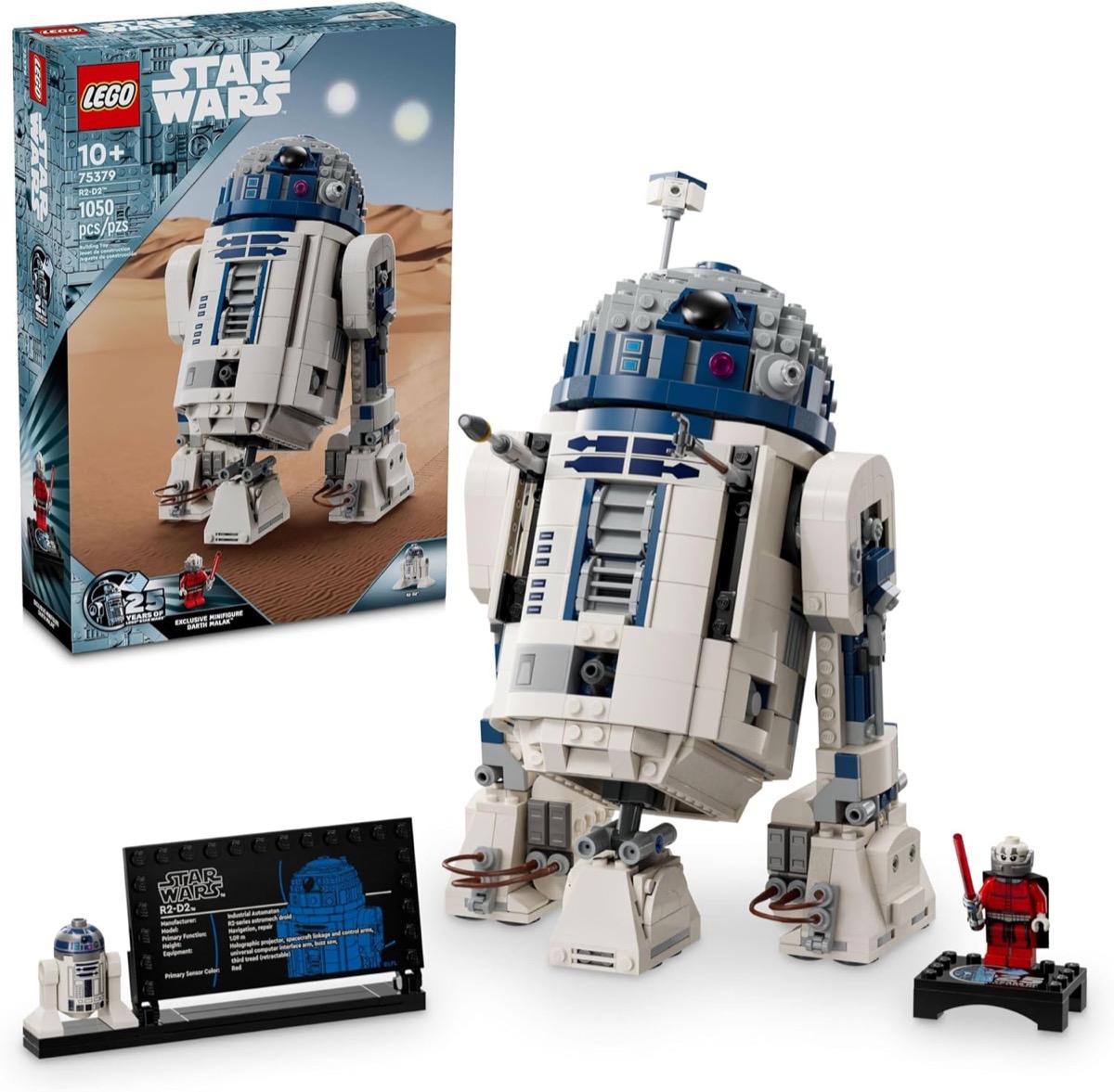 A LEGO R2D2 with box