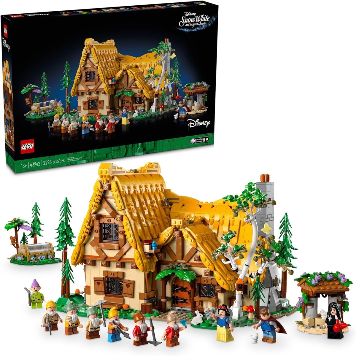 A LEGO version of Snow White and The Seven Dwarfs' Cottage