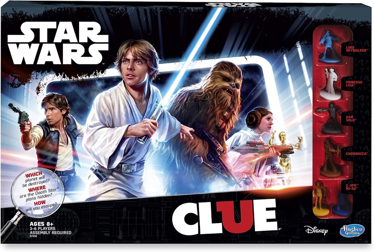 Box art depicting Star Wars heroes for Star Wars Clue