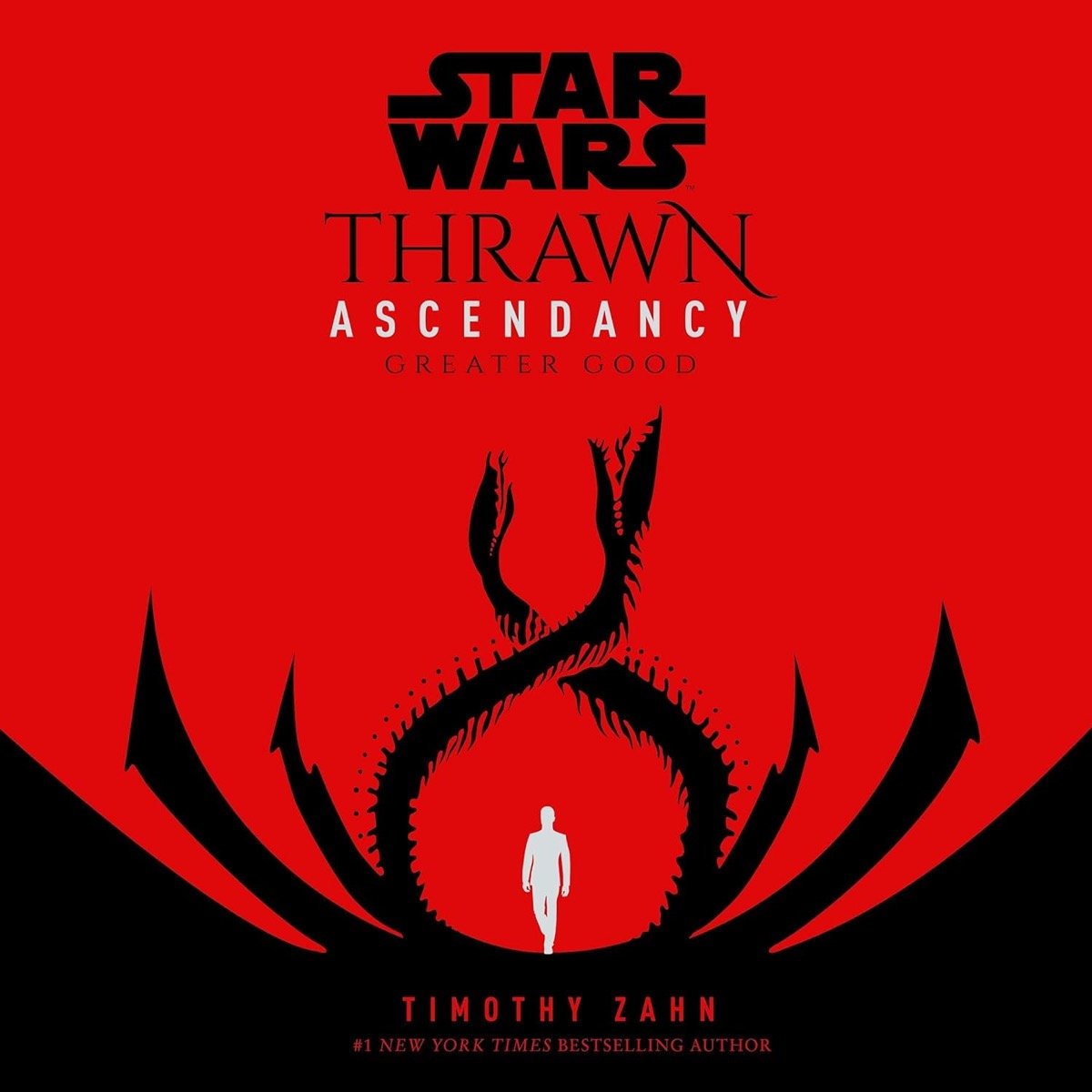 Cover art for Star Wars- Thrawn Ascendancy Greater Good featuring Thrawn walking through an archway 