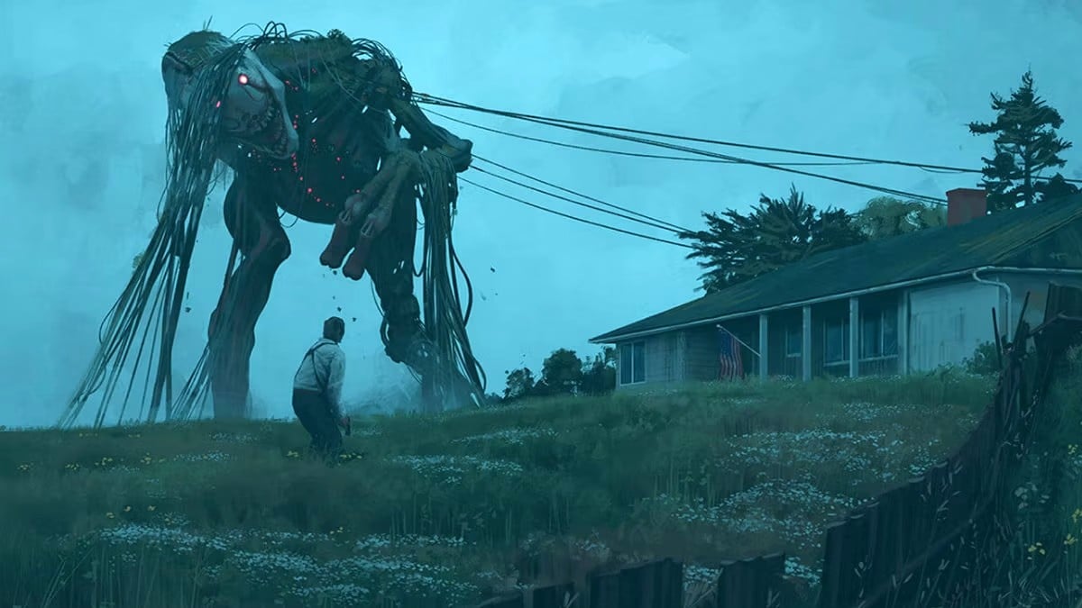 A battle robot in Simon Stalenhag's graphic novel The Electric State