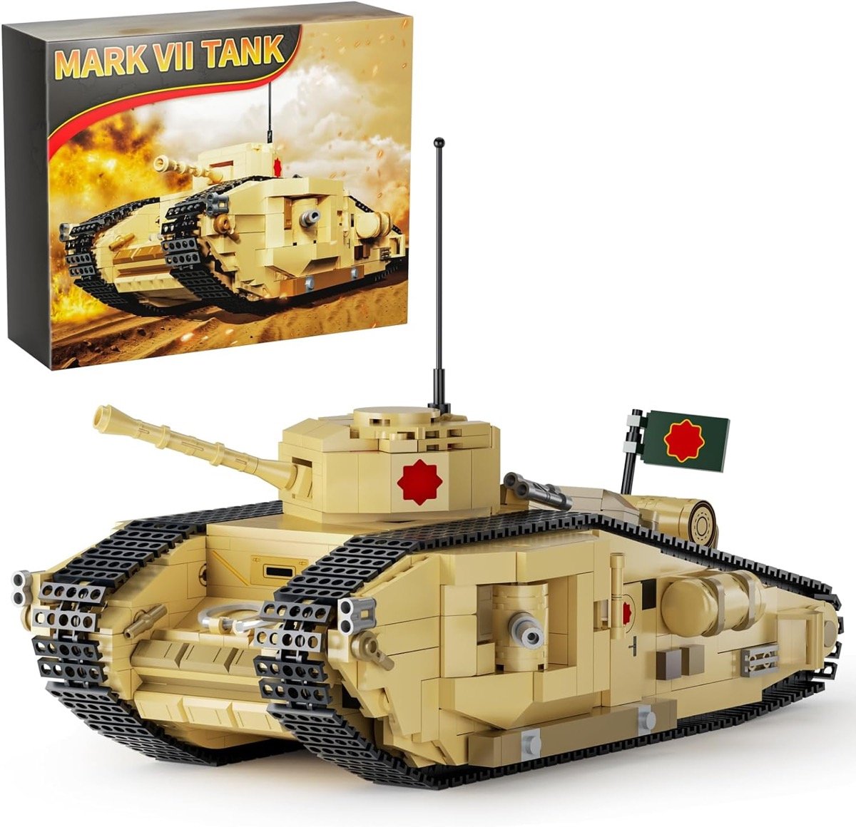 A LEGO model of a tank from "Indiana Jones: The Last Crusade" 