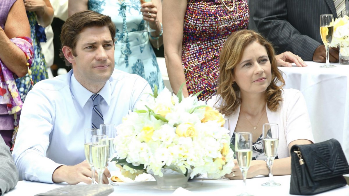 Jim and Pam at Roy's wedding