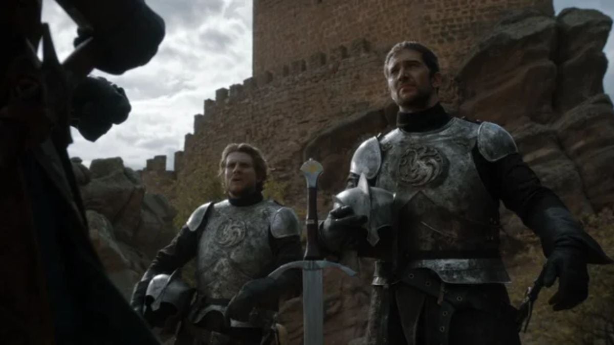 Ser Gerold Hightower and Ser Arthur Dayne at the Tower of Joy in Done from Game of Thrones season 6