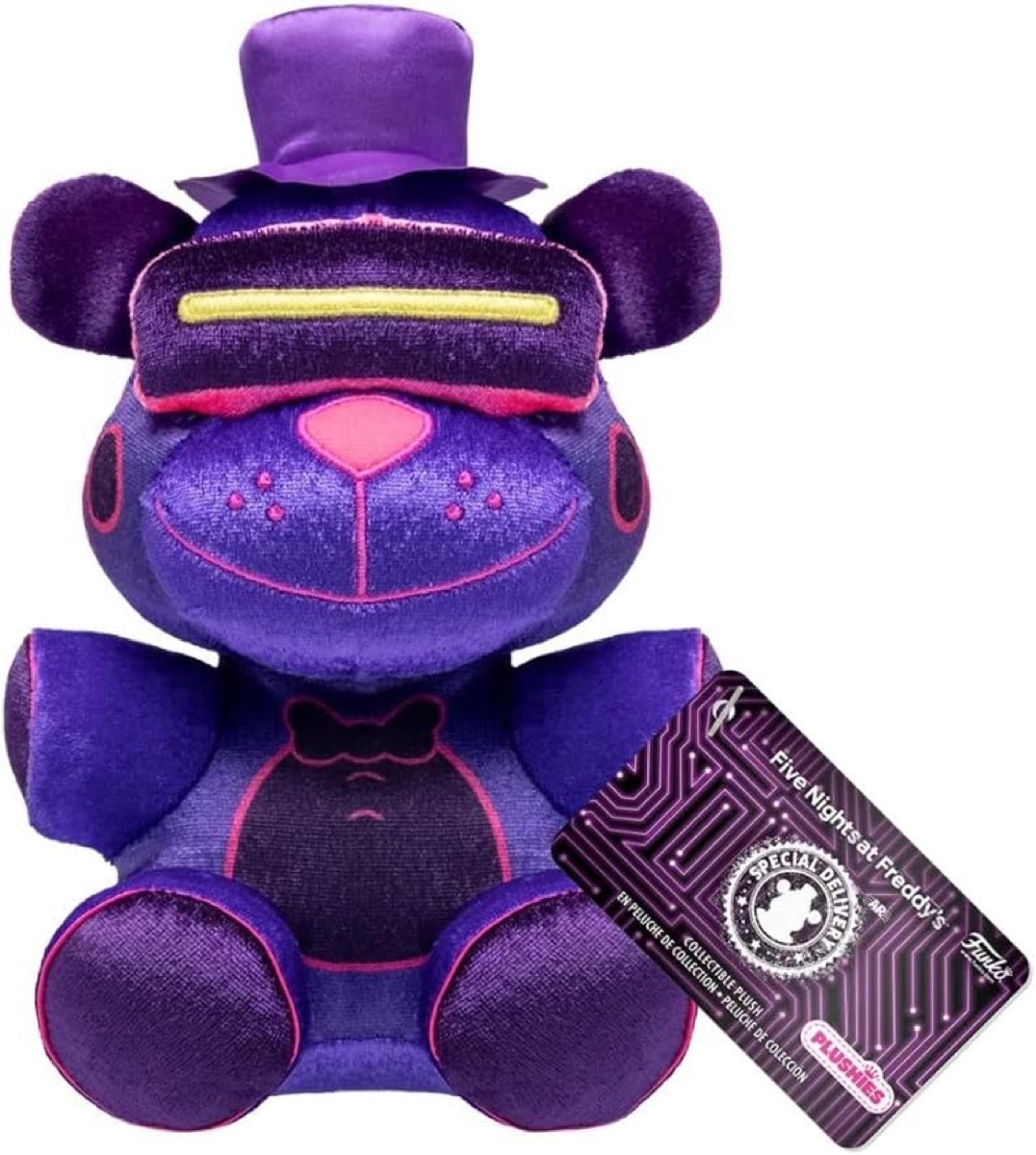 A VR Freddy plushie from "Five Nights at Freddy's" 