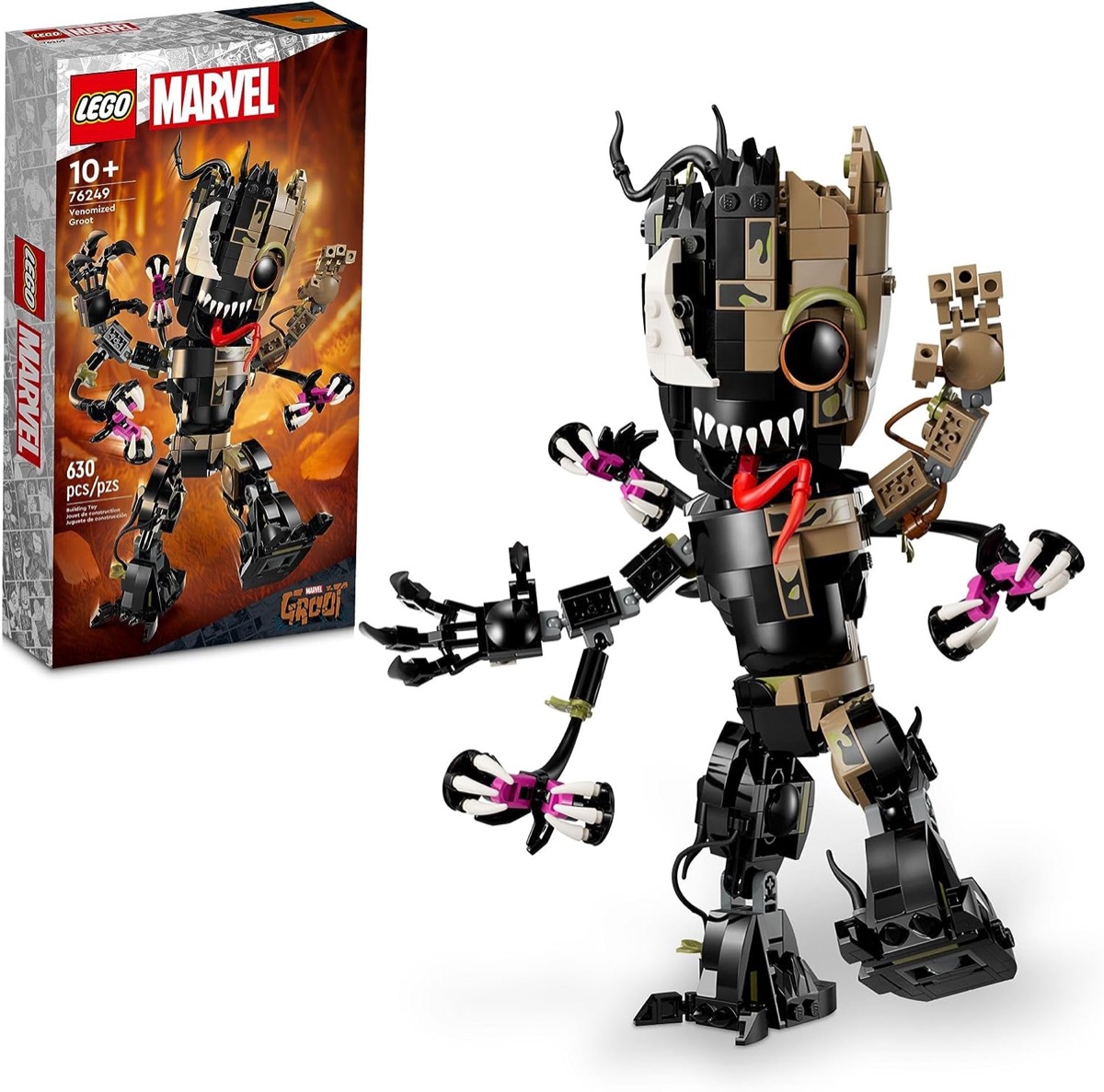 A LEGO Venomized Groot from "Guardians of the Galaxy"