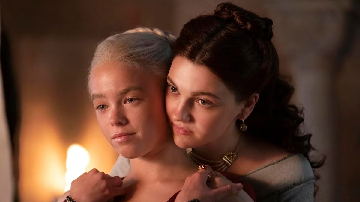 Milly Alcock as Young Rhaenyra, Emily Carey as Young Alicent HBO House of the Dragon