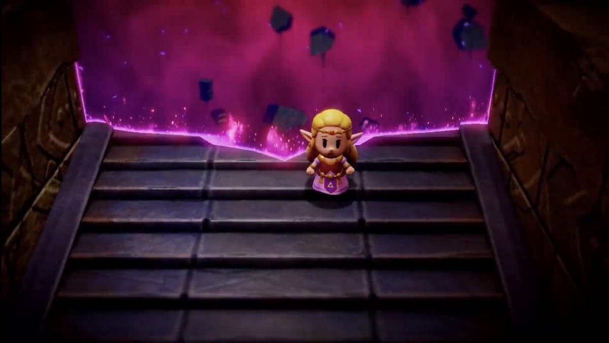 Princess Zelda fleeing in The Legend of Zelda: Echoes of Wisdom