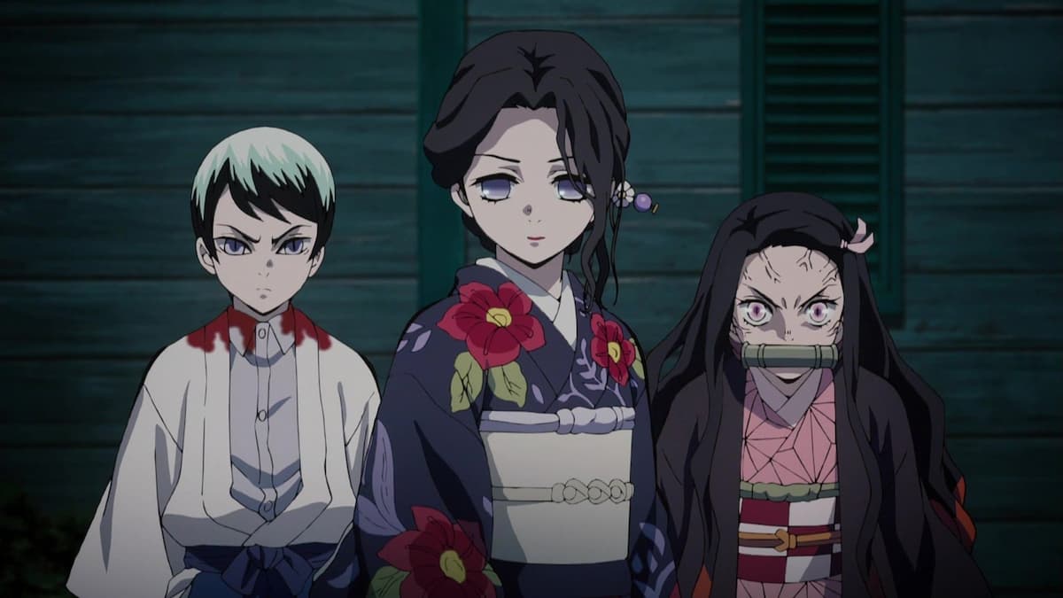 Yushiro, Tamayo, and Nezuko in Demon Slayer: Kimetsu no Yaiba