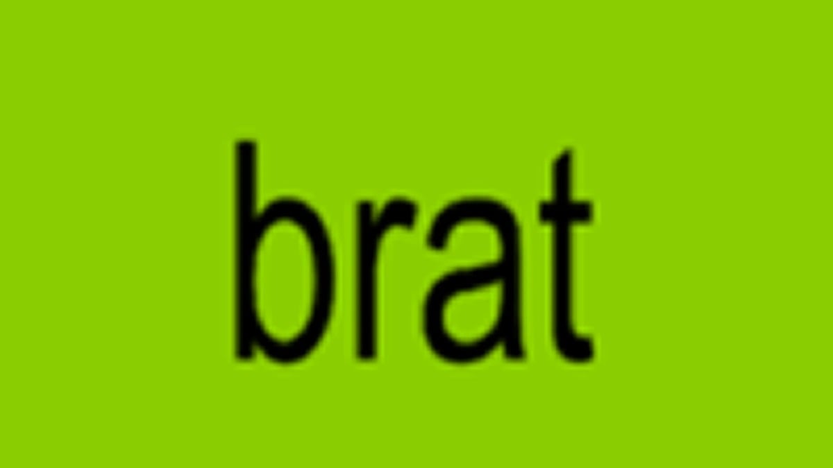 the logo brat from the charli xcx album